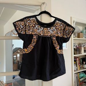 Madewell Embroidered Floral Top